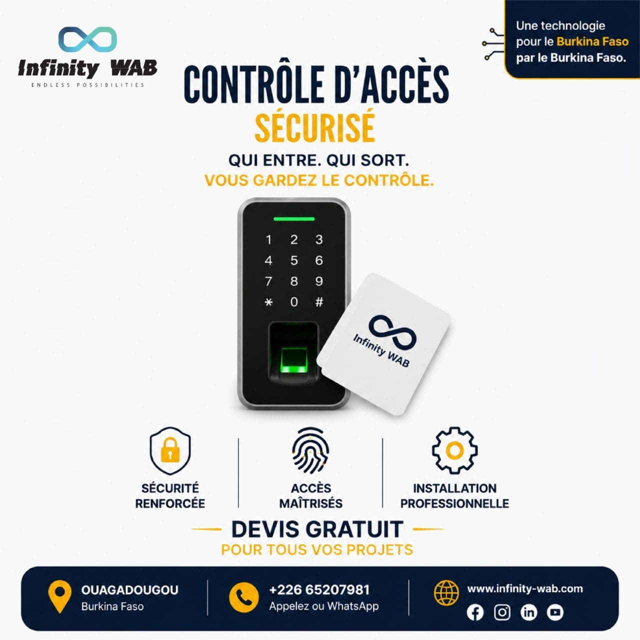 Réalisation InfinityWAB - Réparateur d'ordinateur - Ouagadougou - Burkina Faso