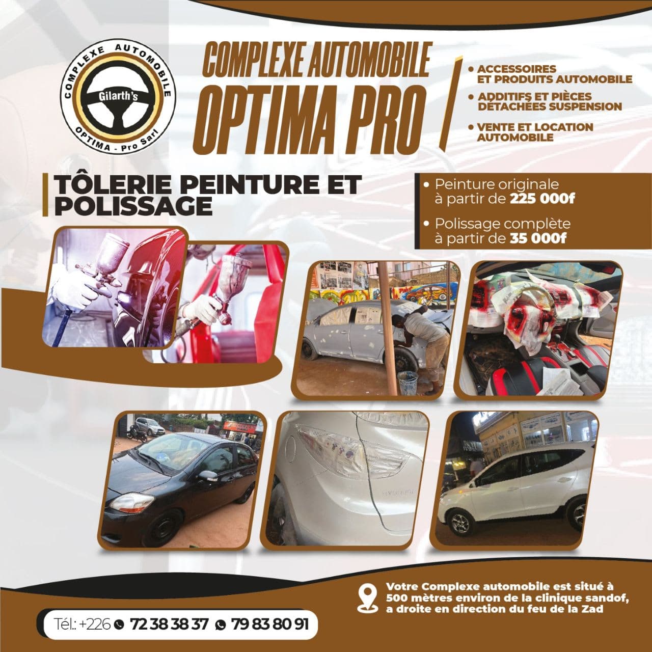 Réalisation Complexe automobile OptimaPro - Peintre Automobile - Ouagadougou - Burkina Faso