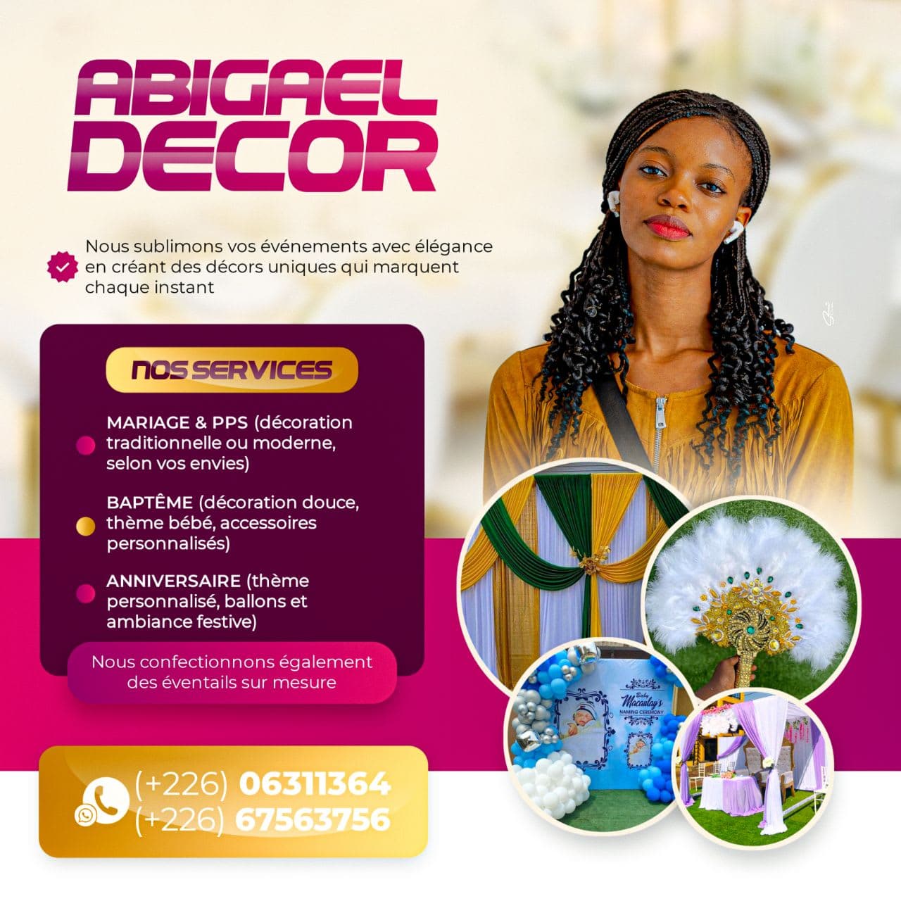 Réalisation Seni Design - Graphiste - Ouagadougou - Burkina Faso
