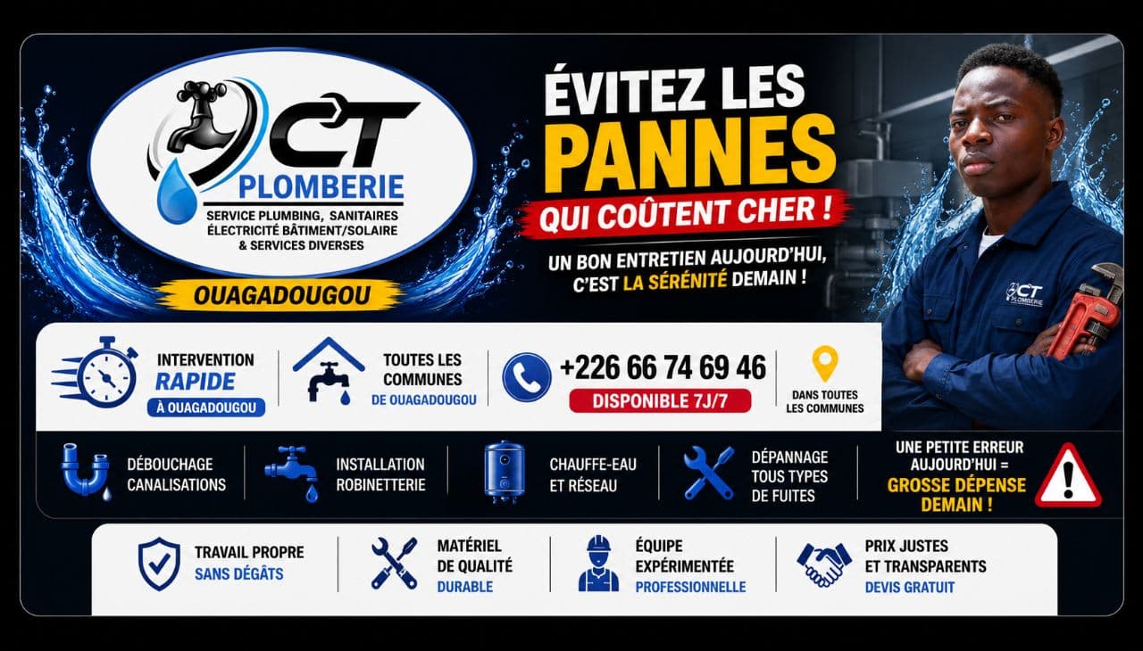 Travaux de CT plomberie sanitaire