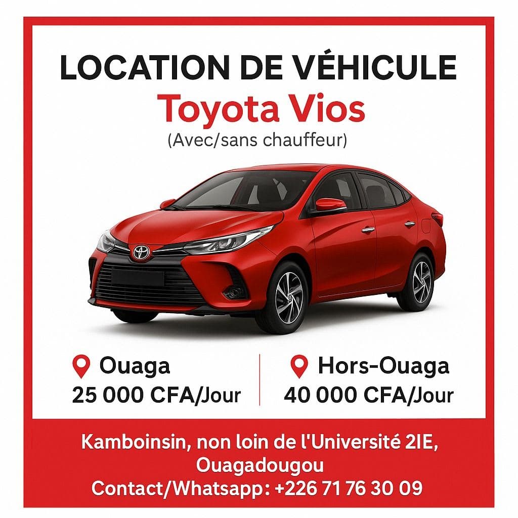 Réalisation SankTransport - Service de location de véhicules - Ouagadougou - Burkina Faso